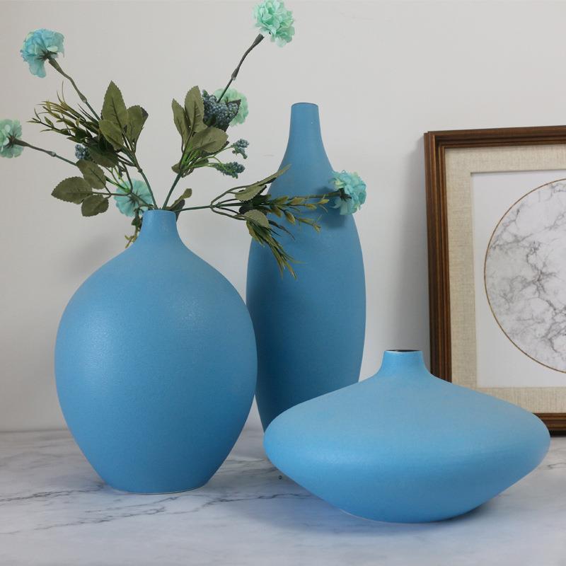 北欧陶瓷花瓶创意干花瓶插花摆件现代手工奢华家居客厅餐桌装饰品