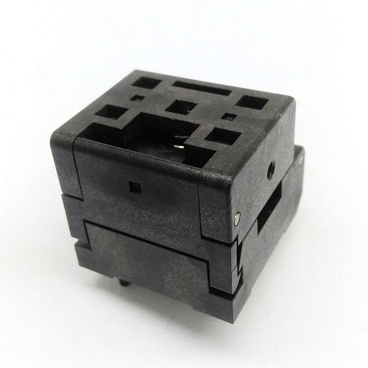 HMILU厂家现货QFN48弹片老化座间距0.4mmIC清空座6*6mm QFN测试座