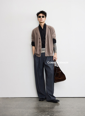 COM25AW【Paris 双层门襟结构】超细美利奴羊毛旋褶开衫