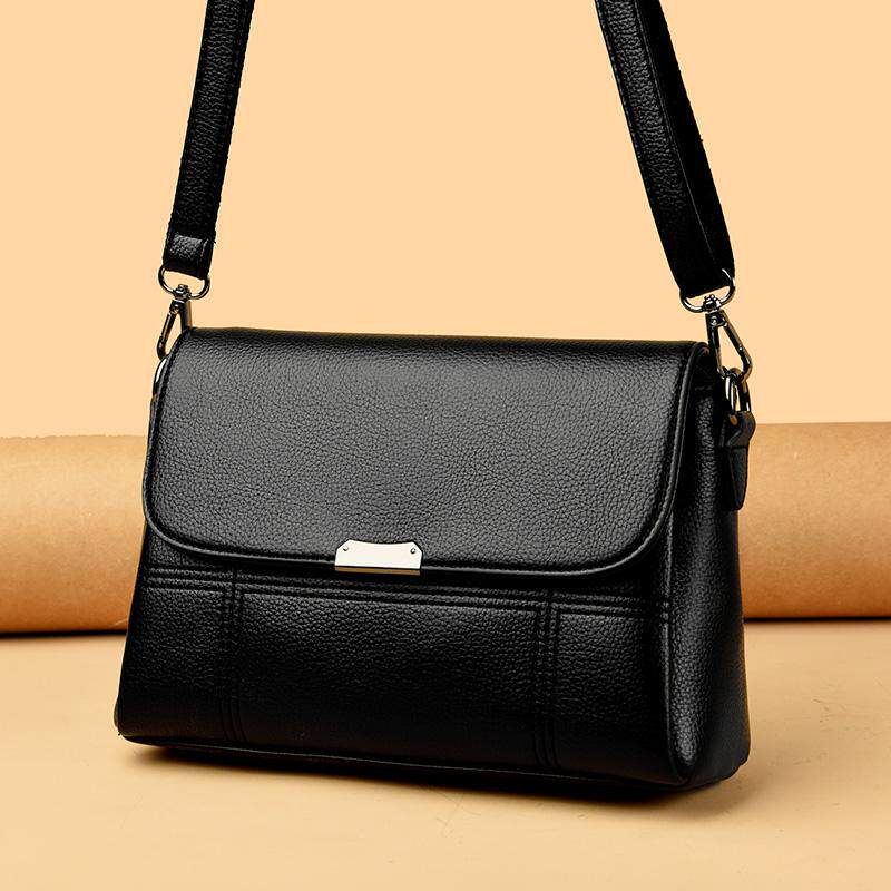 欧美时尚斜挎单肩包大容量简约轻奢小方包中年女包百搭女士妈妈包