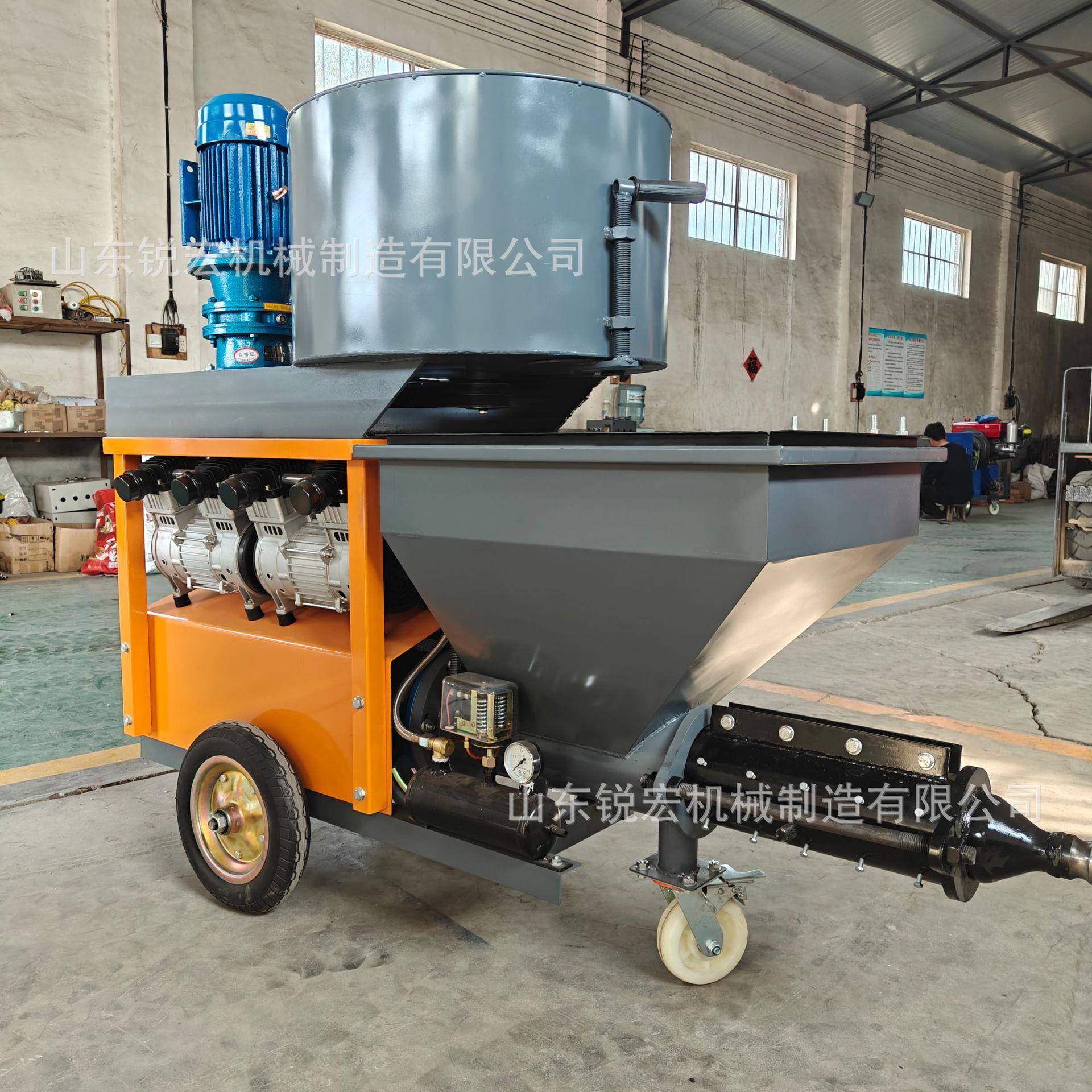 711型预搅拌喷涂机电动高速搅拌一体喷浆机隧道外墙砂浆喷涂机