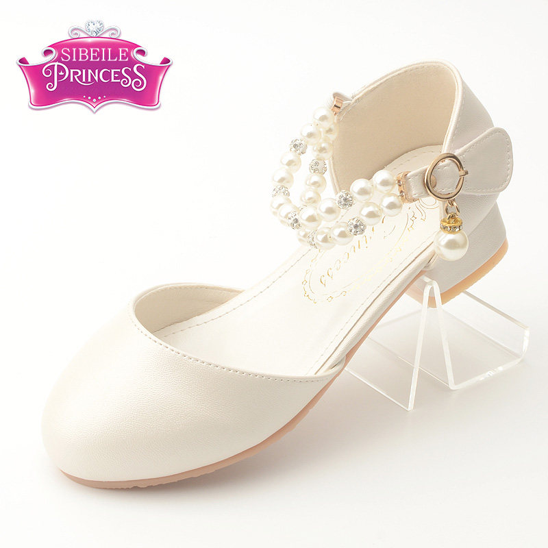 儿童包头凉鞋女童高跟鞋主持人表演水晶礼服鞋子钢琴演奏白色皮鞋,童鞋/婴儿鞋/亲子鞋,凉鞋,淘宝优惠券,粉丝福利购,淘宝优惠卷