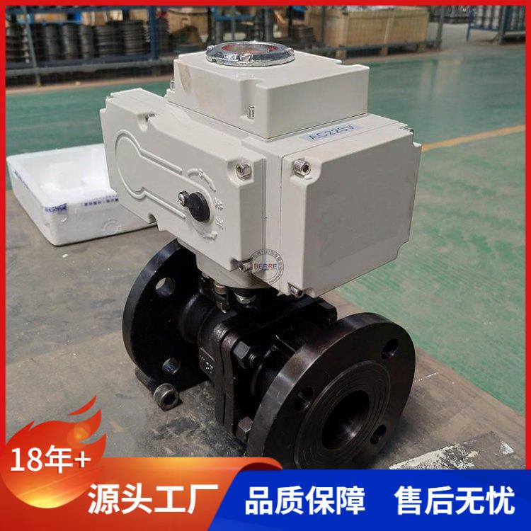 DC220V电动铸钢球阀DN125开关型无源控制