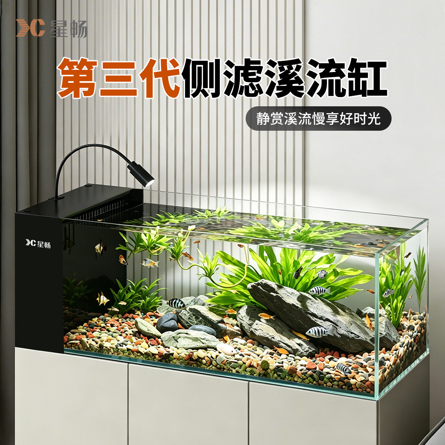 星畅2026新款金晶超白玻璃缸