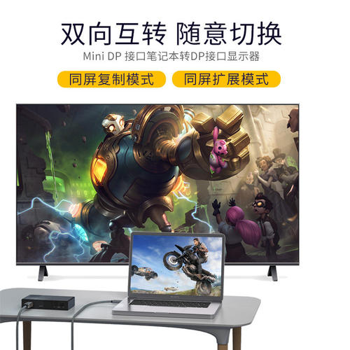 ULT-unite 迷你minidp转dp线1.4雷电2笔记本4K144hz转接头显示器8