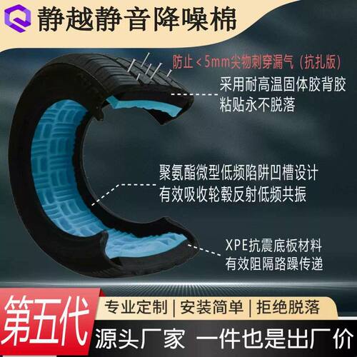 汽车轮胎加工抗扎自修补固体胶安装静音棉