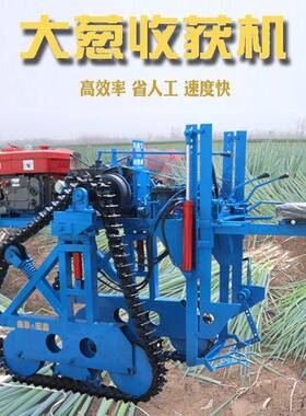 QBV农用履带大葱收获机马 32力乘坐挖葱起机 姜不伤式葱叶葱白收