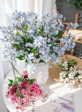 玫瑰花小墙支芫花仿真花厂家家装饰手捧花假花居MW82002INS跨MW8