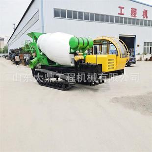 履带搬运小坦克 履带式混594凝土罐车小运型 标准田水农输泥搅拌