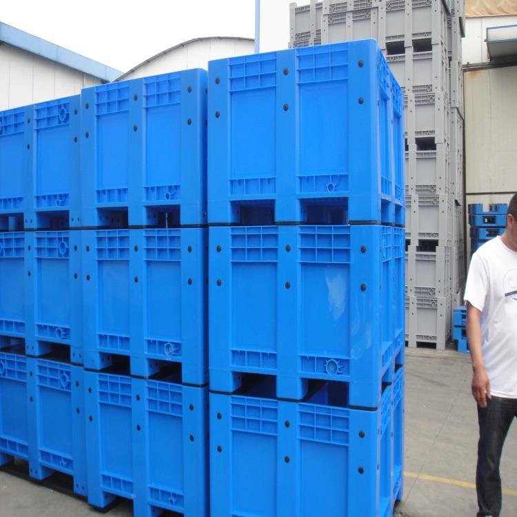 工厂直售KYI塑周转箱卡板 箱储方形特大料号工业仓物流中转塑料箱