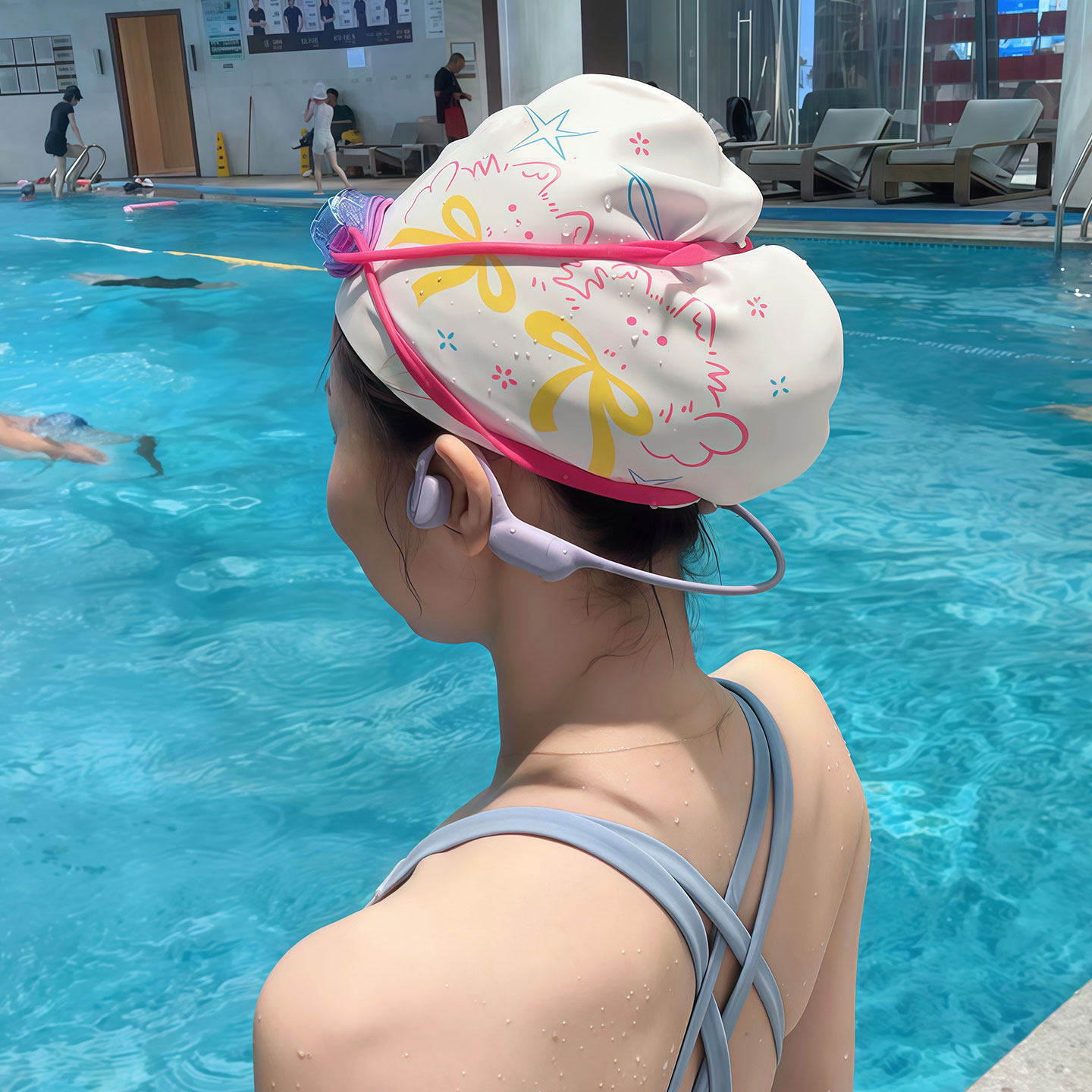 【游泳搭子】泳帽成人儿童加大不勒头高颜值防水大头围可爱游泳帽