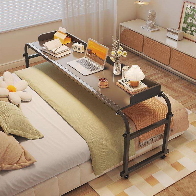 懒人跨床桌可移动床上书桌电脑桌升降床边桌子工作台床尾桌办公榕