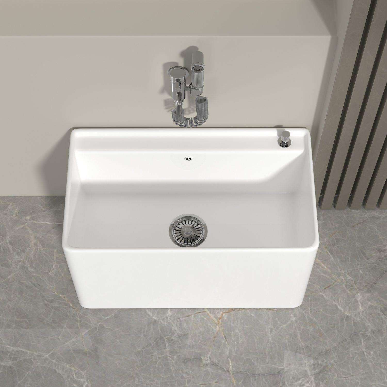 阳台特大号超长池洗拖把池陶瓷家用长方形拖布池落地式墩布池地盆