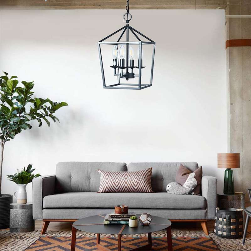 复古工业风铁艺灯笼餐厅客厅过道服装店卧室酒店吊灯美式复古风
