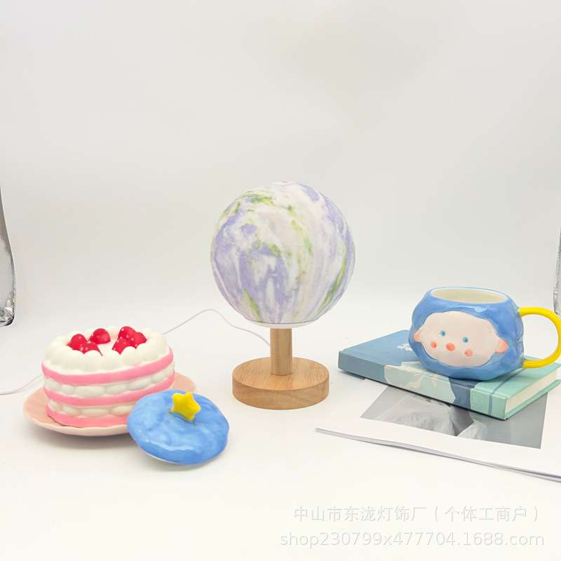 情人节玻璃小夜灯卧室床头台灯跨境摆件装饰浪漫氛围灯厂家直发