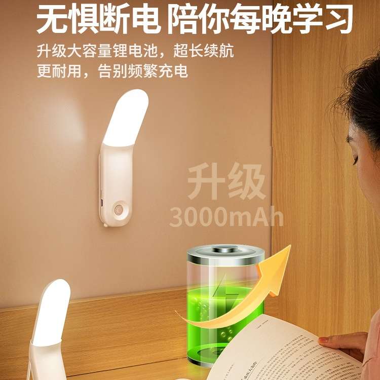 小夜灯充电床头卧室睡眠夜间宿舍床上用小灯护眼阅读学习看书台灯