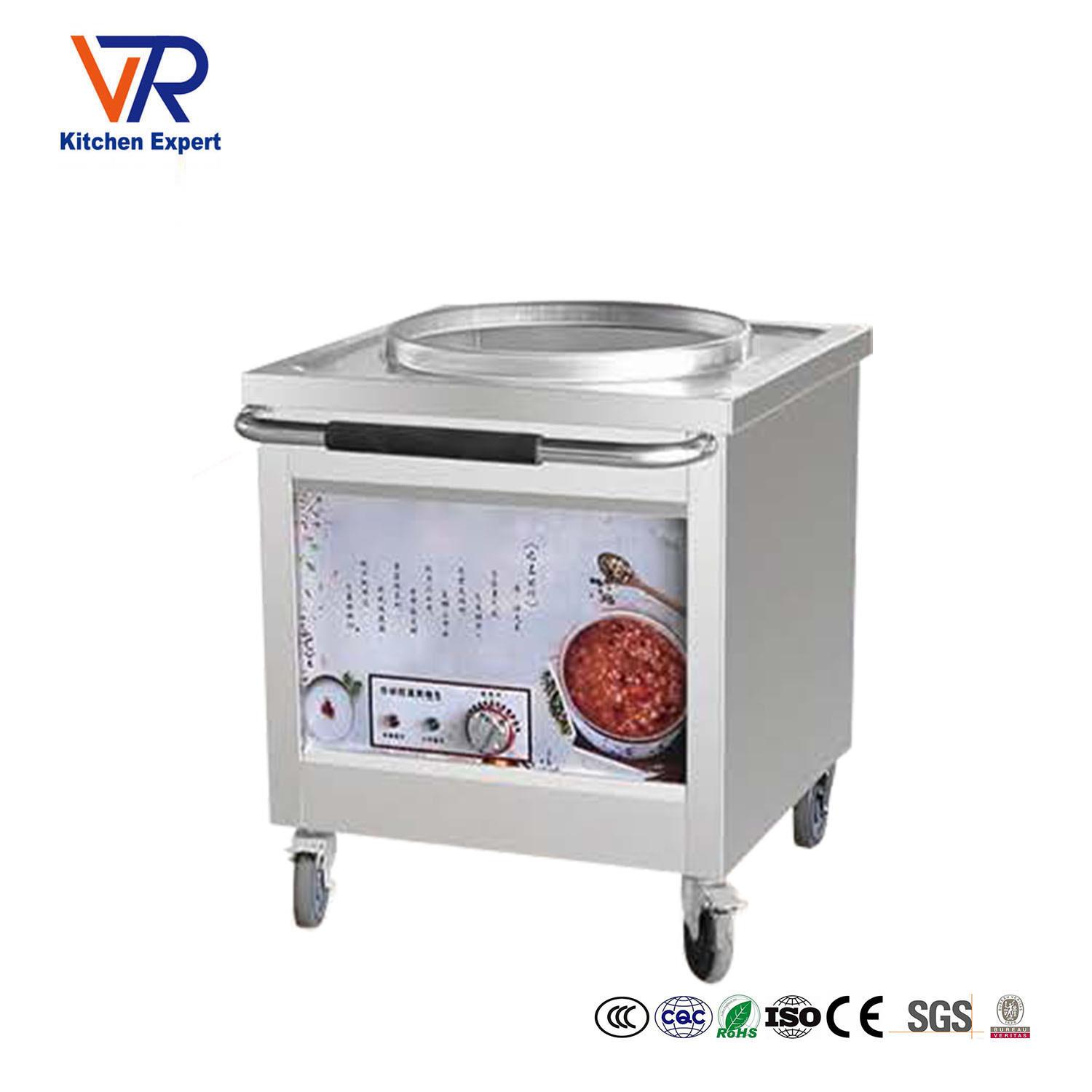 价商用带推拉把手餐车不锈钢可移动保温车带脚轮粥桶车