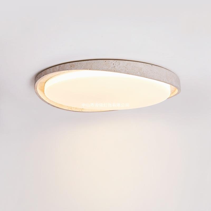 复古卧室吸顶灯书房感客厅设计师中古创意圆形奶油风主卧灯具