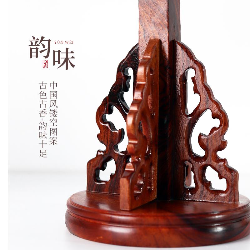 毛笔架笔挂毛笔架子实木笔架文昌大号圆形旋转笔搁搁儿童学生书桌