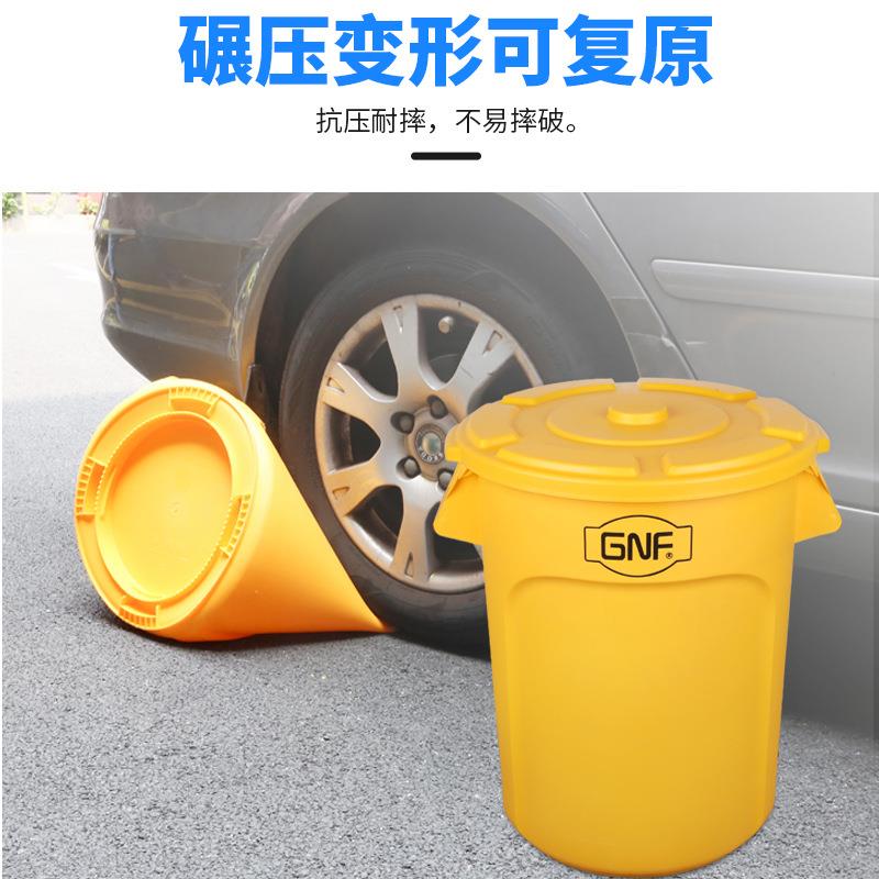 GNF南方大号圆形垃圾桶商用带盖带轮大容量塑料储物桶工业厂户外