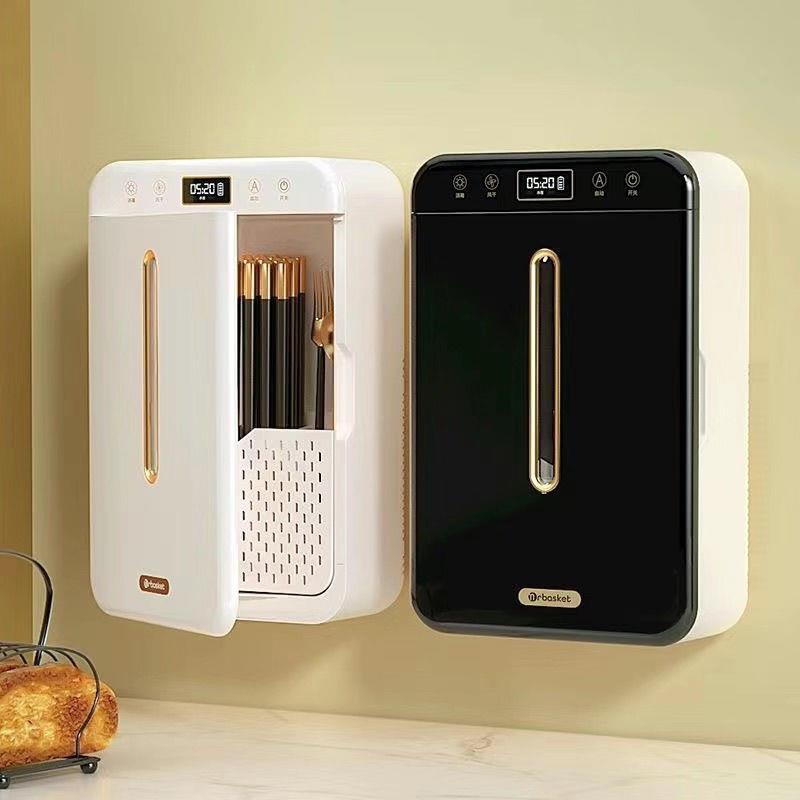 筷子收纳盒筷子筒壁挂打孔小型免智能厨房餐具一体机烘干消毒高档