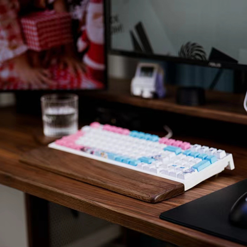 黑胡桃木键盘手托创意摆件