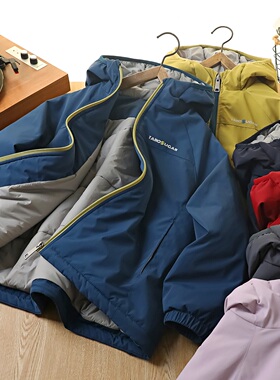 咖宝撞色拉链加厚大豆棉服25冬季款中大童上衣-XYT6879