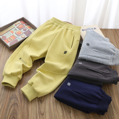 儿童字母拼接卫裤2026春季新款休闲运动卫裤-LY25226