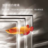 BESSN鱼缸客厅2024新款 落地超白生态鱼缸底滤水族箱家用龙鱼缸