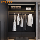 羊绒灰衣柜桂衣杆柜内顶装 专用牛角加厚静音防滑衣架横杆衣通杆