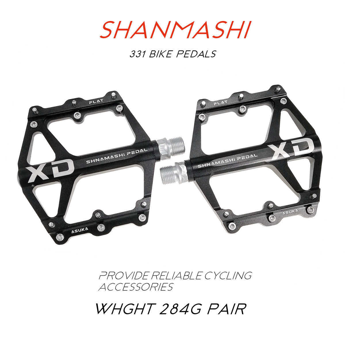 超轻山马士超轻平板山地车脚踏板公路自行车数控氧化轴承培林脚蹬