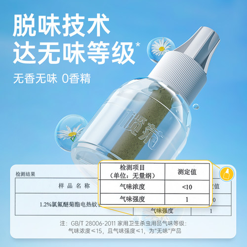 榄菊无香无味电热蚊香液预防白纹伊蚊家用温和驱蚊液组合装无香型