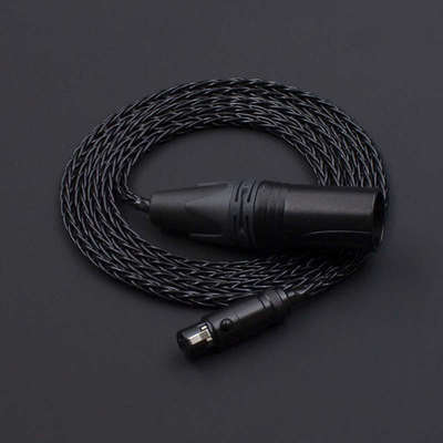 适用于森海HD490PRO专用单晶铜镀银 铜银混编4.4 四芯卡农平衡线