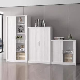 卷门柜钢制带锁储物柜阳台卧室收纳柜加厚办公室抽拉卷门文件柜