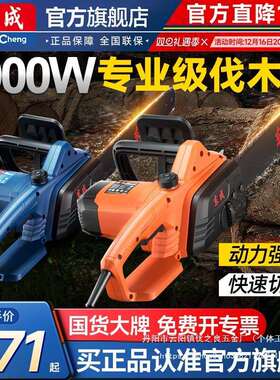 电锯家用锯树小型手持电链锯伐木锯220V插电式链条锯柴东