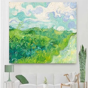 极速莫奈花e园花朵少女心油画温馨卧室房间挂布客厅沙发背景墙装