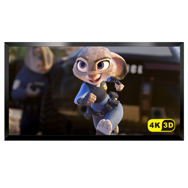 极速经科JK画框投影幕布投影机小边框H3-FL/W2背O投软幕100寸16:9