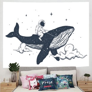 极速挂布背景布太空宇航员v油画卧室改造背景墙沙发背景宿舍遮挡