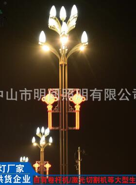 厂家直销城市景观广场主干道玉兰灯6米8米系列led九火中华路灯