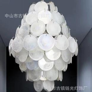 法式轻奢彩色玻璃吊灯意式别墅客厅灯温馨卧室复式楼楼梯挑空吊灯