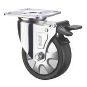 662 尼龙 4寸 SUPO向荣 脚轮C05S 带双刹车PA 万向 100 工业 01D