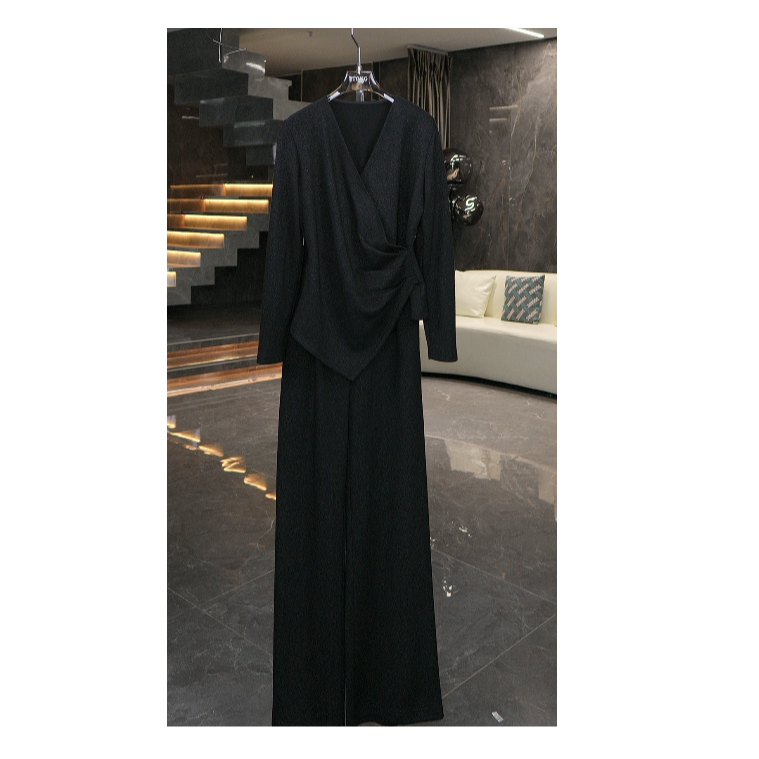 【彤姐原创】冬季休闲风时尚西装修身上衣+裤子套装W25D905