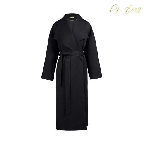 【彤姐原创】冬季时尚设计轻奢气质长款高定大衣W23B064