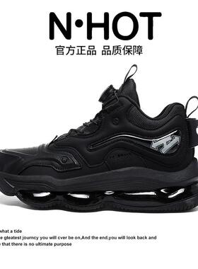 黑色运动鞋男秋冬休闲厚底增高减震气垫休闲跑步鞋子男鞋2026新款