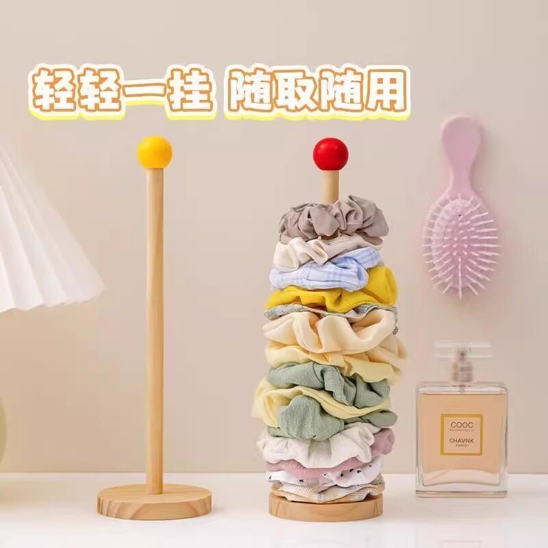 木质大肠发圈收纳架高颜值