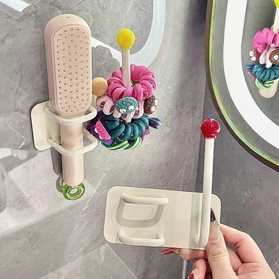 卫生间发圈发箍头绳挂钩浴室壁挂收纳免打孔梳子置物架首饰粘钩子