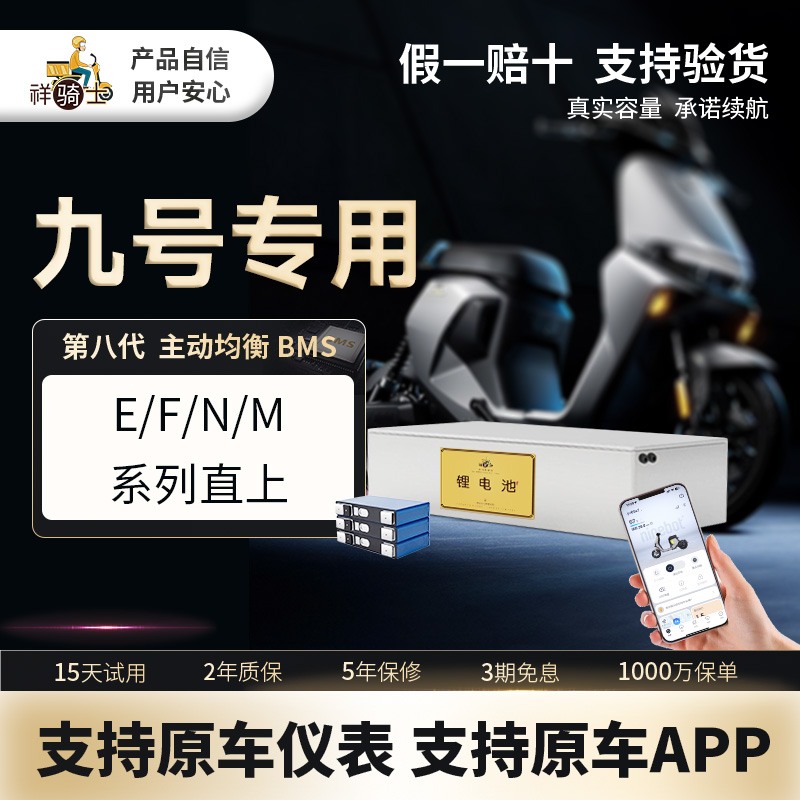 九号专用M80C/M85C/M95C/N/E/机械师F系列BMax锂电池极核改装直上