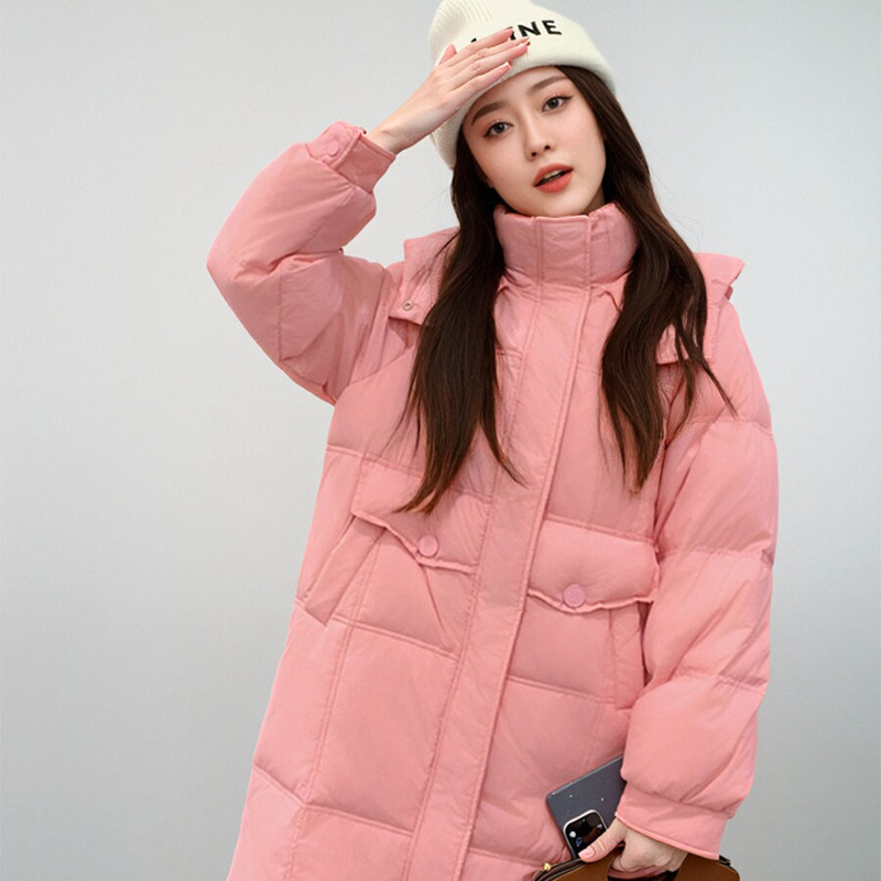 杰盘杰盘2024冬季新款休闲短款白鸭绒羽绒服女白色保暖韩版休闲