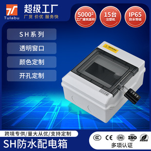 SH-6PN户外防水IP66塑料澳标照明空气开关配电箱充电桩布线电源箱