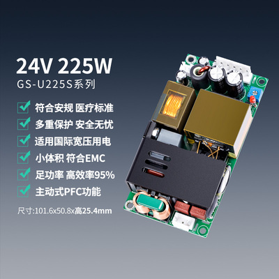 24V225W超薄医疗LLC高端开关电源